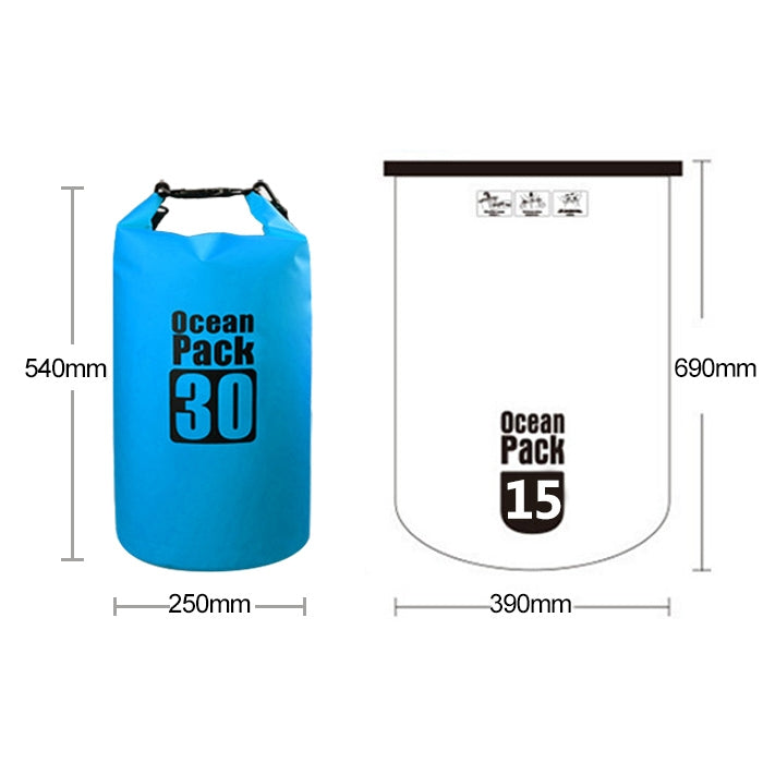 Borsa a tracolla doppia impermeabile per esterni Borsa a botte in PVC con sacco asciutto, capacità: 30 litri, Capacity: 30L (Black), Capacity: 30L (Dark Blue), Capacity: 30L (Orange), Capacity: 30L (Pink), Capacity: 30L (Green), Capacity: 30L (Sky Blue...