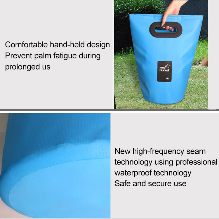 Secchio pieghevole in PVC per lavandino pieghevole portatile da esterno, capacità: 15 litri, 15L Black, 15L Dark Blue, 15L Orange, 15L Green, 15L Rose Red, 15L Sky Blue, 15L Yellow