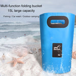 Secchio pieghevole in PVC per lavandino pieghevole portatile da esterno, capacità: 15 litri, 15L Black, 15L Dark Blue, 15L Orange, 15L Green, 15L Rose Red, 15L Sky Blue, 15L Yellow