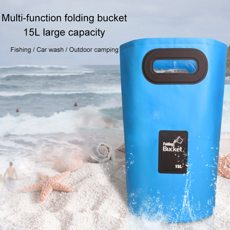 Secchio pieghevole in PVC per lavandino pieghevole portatile da esterno, capacità: 15 litri, 15L Black, 15L Dark Blue, 15L Orange, 15L Green, 15L Rose Red, 15L Sky Blue, 15L Yellow