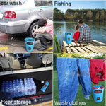 Secchio pieghevole in PVC per lavandino pieghevole portatile da esterno, capacità: 15 litri, 15L Black, 15L Dark Blue, 15L Orange, 15L Green, 15L Rose Red, 15L Sky Blue, 15L Yellow