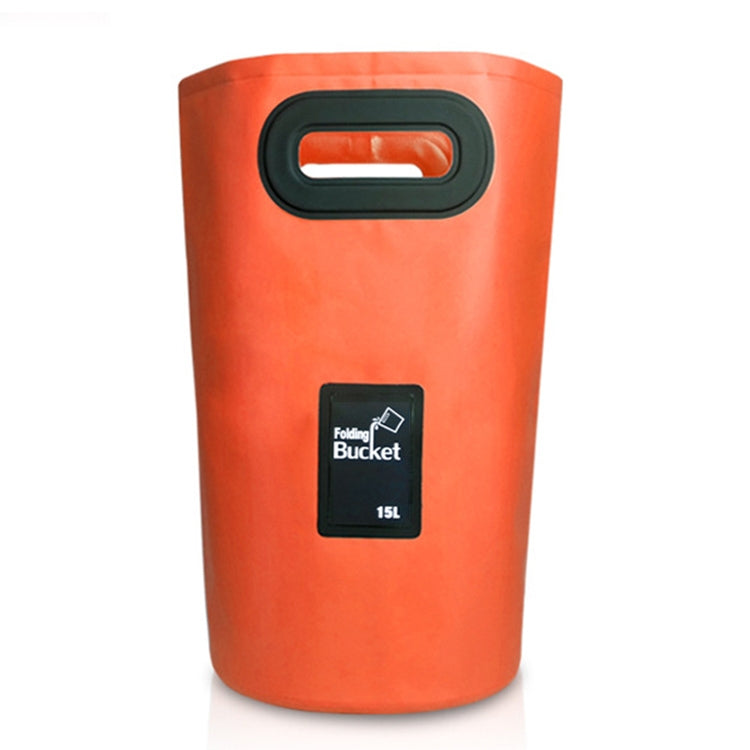 Secchio pieghevole in PVC per lavandino pieghevole portatile da esterno, capacità: 15 litri, 15L Black, 15L Dark Blue, 15L Orange, 15L Green, 15L Rose Red, 15L Sky Blue, 15L Yellow