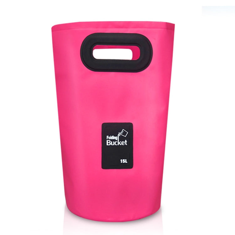 Secchio pieghevole in PVC per lavandino pieghevole portatile da esterno, capacità: 15 litri, 15L Black, 15L Dark Blue, 15L Orange, 15L Green, 15L Rose Red, 15L Sky Blue, 15L Yellow