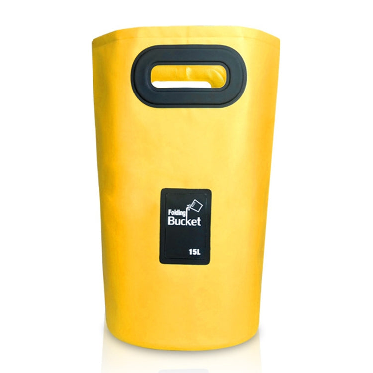 Secchio pieghevole in PVC per lavandino pieghevole portatile da esterno, capacità: 15 litri, 15L Black, 15L Dark Blue, 15L Orange, 15L Green, 15L Rose Red, 15L Sky Blue, 15L Yellow