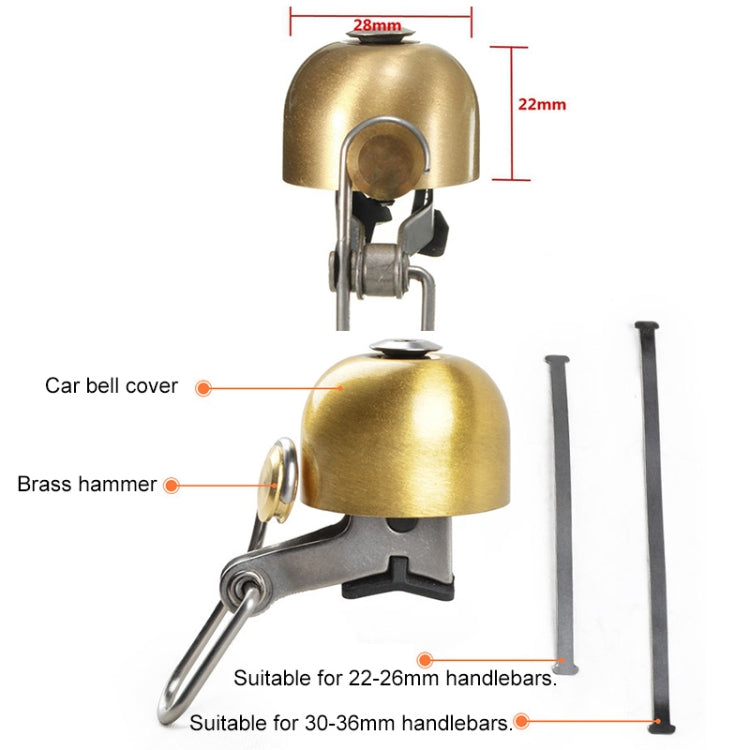 Accessori per ciclismo con campanello in rame retrò per campanello per bicicletta, Bicycle Bell (Silver), Bicycle Bell (Gold), Bicycle Bell (brass), Bicycle Bell (Black)