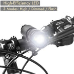 Faro per mountain bike da 5 W Zoom abbagliante Torcia impermeabile Set faro per auto + fanale posteriore (set uno), Set One