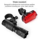 Faro per mountain bike da 5 W Zoom abbagliante Torcia impermeabile Set faro per auto + fanale posteriore (set uno), Set One