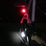 Lampada COB Bead 160LM Ricarica USB Set faro / fanale posteriore impermeabile a quattro velocità per bicicletta, luce rossa + bianca 650MA, Red + White Light