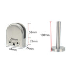 Clip fissaggio bocca di pesce in acciaio inox 201 con asta 14x100