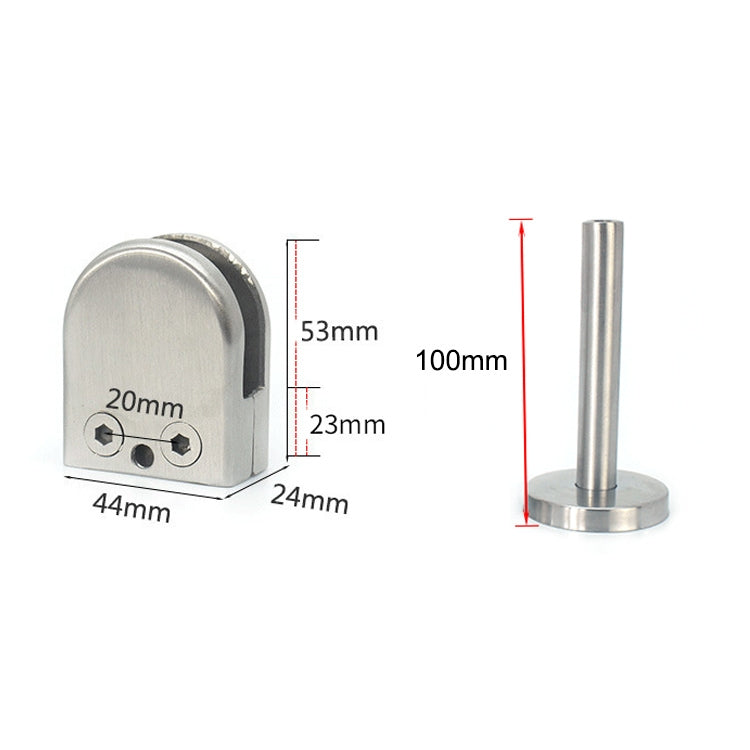 Clip fissaggio bocca di pesce in acciaio inox 201 con asta 14x100