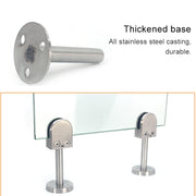 Clip di fissaggio per asta di supporto per bocca di pesce in vetro in acciaio inossidabile 201 con asta da 14x100 mm, specifica: M, M, with 14x100mm Rod