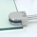 Clip di fissaggio per asta di supporto per bocca di pesce in vetro in acciaio inossidabile 304 con asta da 14x40 mm, specifica: XL, XL, with 14x40mm Rod