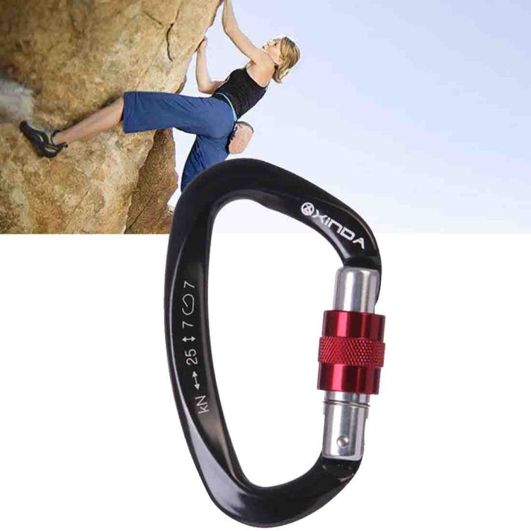 Moschettone arrampicata a forma di D in alluminio