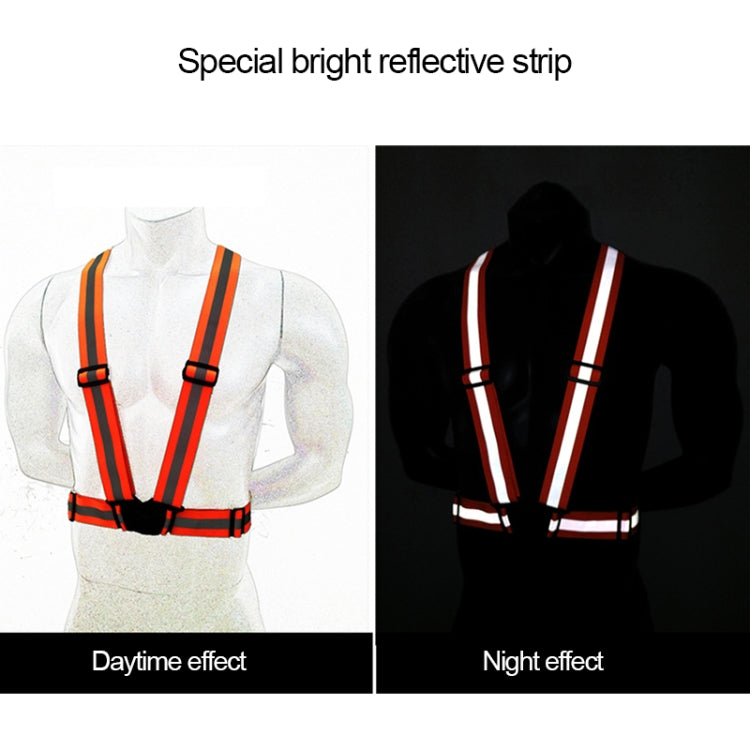 Gilet di sicurezza riflettente per la corsa notturna (verde neon), Night Riding Vest