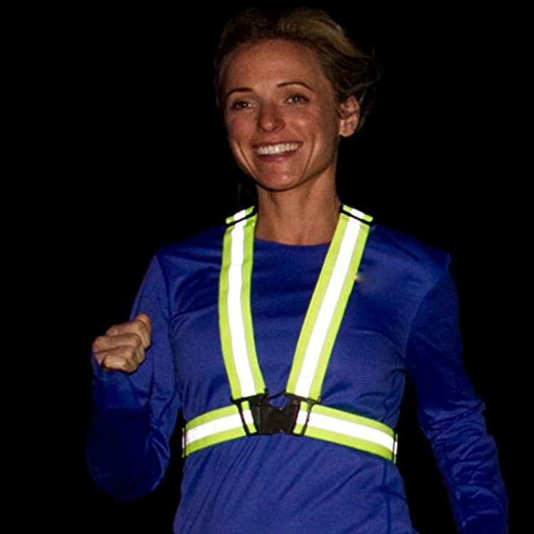 Gilet di sicurezza riflettente per la corsa notturna (verde neon), Night Riding Vest