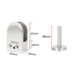 Clip di fissaggio per asta di supporto per bocca di pesce in vetro in acciaio inossidabile 304 con asta da 14x80 mm, specifica: XL, XL, with 14x80mm Rod