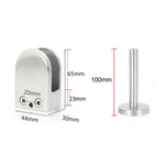 Clip di fissaggio per asta di supporto per bocca di pesce in vetro in acciaio inossidabile 304 con asta da 14x100 mm, specifica: XL, XL, with 14x100mm Rod