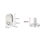 Clip di fissaggio per asta di supporto per bocca di pesce in vetro in acciaio inossidabile 304 con asta da 14x40 mm, specifica: S, S, with 14x40mm Rod