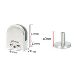 Clip di fissaggio per asta di supporto per bocca di pesce in vetro in acciaio inossidabile 304 con asta da 14x40 mm, specifica: M, M, with 14x40mm Rod