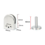 Clip di fissaggio per asta di supporto per bocca di pesce in vetro in acciaio inossidabile 304 con asta da 14x60 mm, specifica: M, M, with 14x60mm Rod