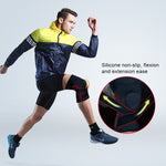 Protezioni sportive di supporto per ginocchio in silicone antiscivolo antiurto ad alta elasticità con striscia di pressione Dimensioni: L, L