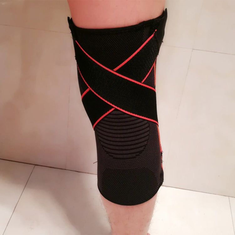 Protezioni sportive di supporto per ginocchio in silicone antiscivolo antiurto ad alta elasticità con striscia di pressione Dimensioni: L, L