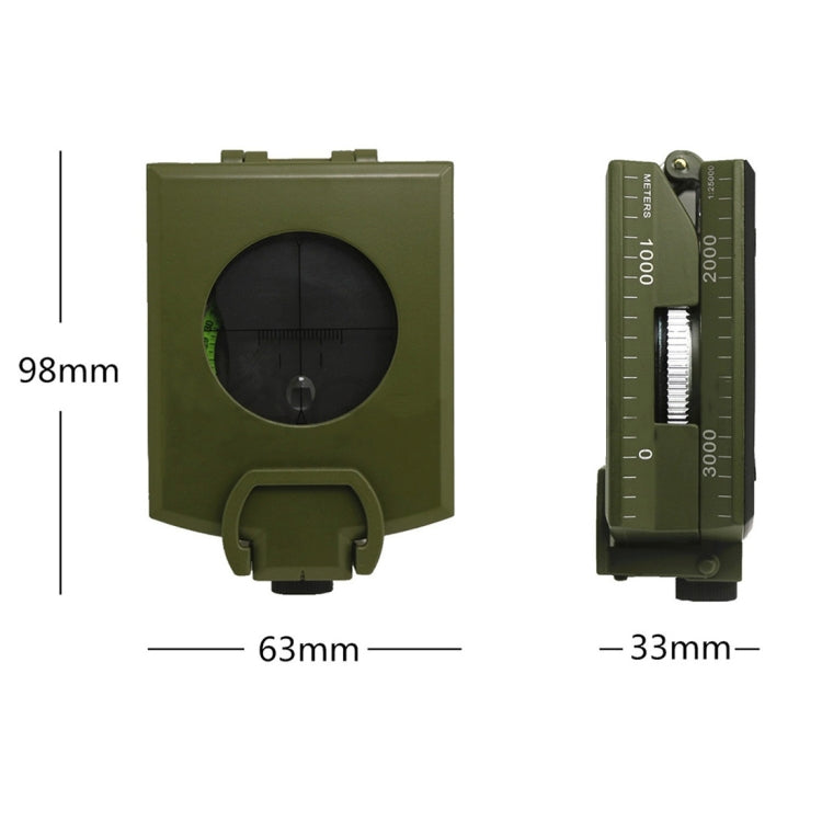GoldGood K4074 Bussola americana prismatica tascabile da viaggio militare multifunzione per esterni con display luminoso, K4074