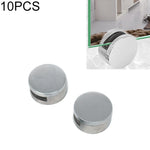 Accessori di fissaggio con fibbia per supporto per specchio in vetro circolare da 10 pezzi con vite e tappo in gomma, Circular, with Screw & Rubber Plug