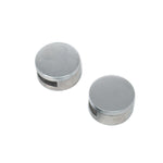 Accessori di fissaggio con fibbia per supporto per specchio in vetro circolare da 10 pezzi con vite e tappo in gomma, Circular, with Screw & Rubber Plug