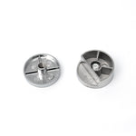 Accessori di fissaggio con fibbia per supporto per specchio in vetro circolare da 10 pezzi con vite e tappo in gomma, Circular, with Screw & Rubber Plug