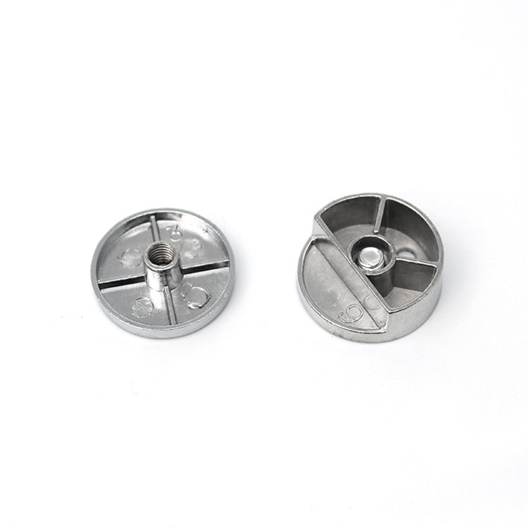 Accessori di fissaggio con fibbia per supporto per specchio in vetro circolare da 10 pezzi con vite e tappo in gomma, Circular, with Screw & Rubber Plug