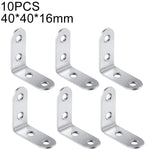 Staffa angolare da 90 gradi in acciaio inossidabile da 40 pezzi, staffa angolare con staffa di fissaggio per mobili, schermi da parete (40 mm), 40mm (10pcs)