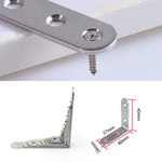 Staffa angolare da 90 gradi in acciaio inossidabile da 40 pezzi, staffa angolare con staffa di fissaggio per mobili, schermi da parete (40 mm), 40mm (10pcs)