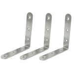 Staffa angolare da 90 gradi in acciaio inossidabile da 10 pezzi, staffa angolare con staffa di fissaggio per mobili, schermi da parete (100 mm), 100mm (2pcs)