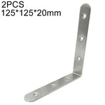 Staffa angolare da 90 gradi in acciaio inossidabile da 10 pezzi, staffa angolare con giunto di fissaggio per mobili, schermi da parete (125 mm), 125mm (2pcs)