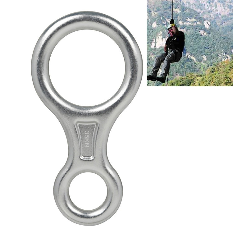 Dispositivo assicurazione corda doppia Figura 8 in alluminio