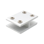 Clip di fissaggio per divisori per armadietti con morsetto combinato in vetro in lega di alluminio da 5 pezzi, con clip a 180 gradi, 8-10 mm, 180 degrees Cliped 8-10mm