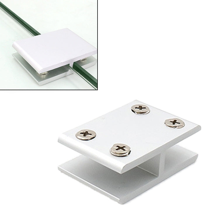 Clip di fissaggio per divisori per armadietti con morsetto combinato in vetro in lega di alluminio da 5 pezzi, con clip a 180 gradi, 10-12 mm, 180 degrees Cliped 10-12mm