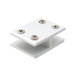 Clip di fissaggio per divisori per armadietti con morsetto combinato in vetro in lega di alluminio da 5 pezzi, con clip a 180 gradi, 10-12 mm, 180 degrees Cliped 10-12mm