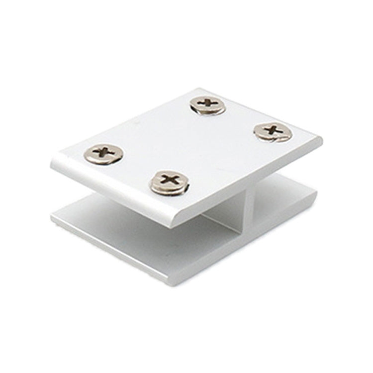 Clip di fissaggio per divisori per armadietti con morsetto combinato in vetro in lega di alluminio da 5 pezzi, con clip a 180 gradi, 10-12 mm, 180 degrees Cliped 10-12mm