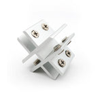 Clip di fissaggio per divisorio per armadio con morsetto combinato in vetro in lega di alluminio da 2 pezzi, con clip da 8-10 mm, Cross-type Cliped 8-10mm