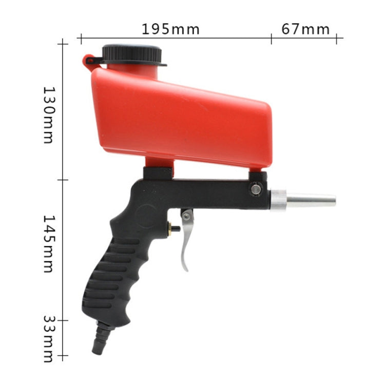 Mini sabbiatrice portatile antiruggine rossa 0,9L