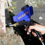 Mini macchina a spruzzo per sabbiatrice antiruggine portatile blu per sabbiatura gravitazionale, Blue