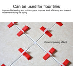 Kit di clip per sistema di livellamento per piastrelle allungabili da 100 pezzi da 1,0 mm, strumento per piastrellatura distanziatore per piastrelle per pavimento a parete, 1.0mm Lengthen