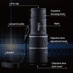 Telescopio monoculare con messa a fuoco per visione notturna ad alta definizione tascabile 40x60 12X, 40x60 12X