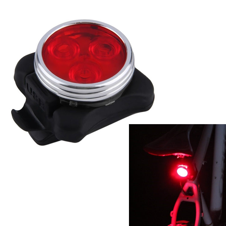 Lampada bici COB 160LM ricaricabile USB luce rossa