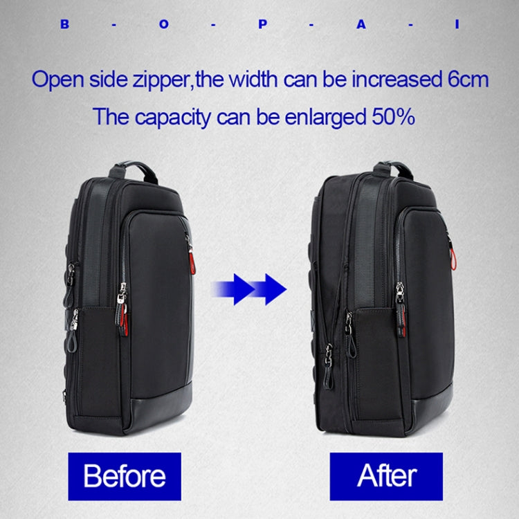 Bopai 751-006641 Zaino per laptop traspirante, moda business, grande capacità con interfaccia USB esterna, dimensioni: 30 x 15 x 44 cm, 751-006641