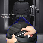 Bopai 751-006641 Zaino per laptop traspirante, moda business, grande capacità con interfaccia USB esterna, dimensioni: 30 x 15 x 44 cm, 751-006641