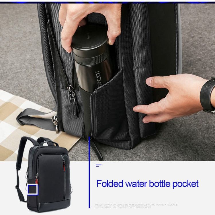Bopai 751-006641 Zaino per laptop traspirante, moda business, grande capacità con interfaccia USB esterna, dimensioni: 30 x 15 x 44 cm, 751-006641