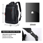 Bopai 751-006641 Zaino per laptop traspirante, moda business, grande capacità con interfaccia USB esterna, dimensioni: 30 x 15 x 44 cm, 751-006641